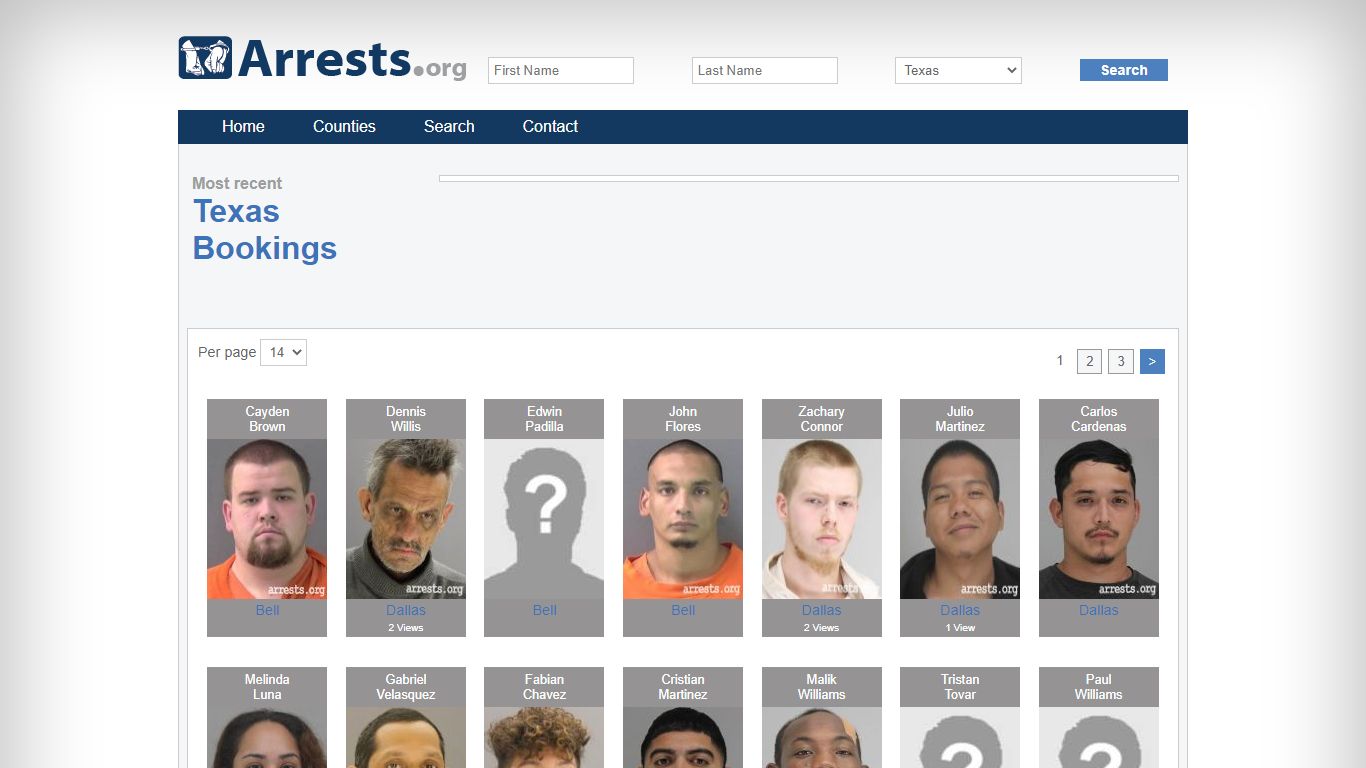 Texas Arrests and Inmate Search